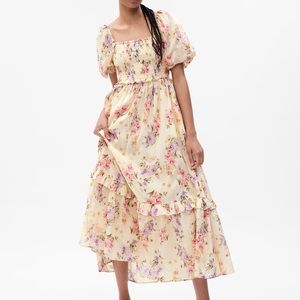 Gap x LoveShackFancy Floral Puff Sleeve Dress Sz S